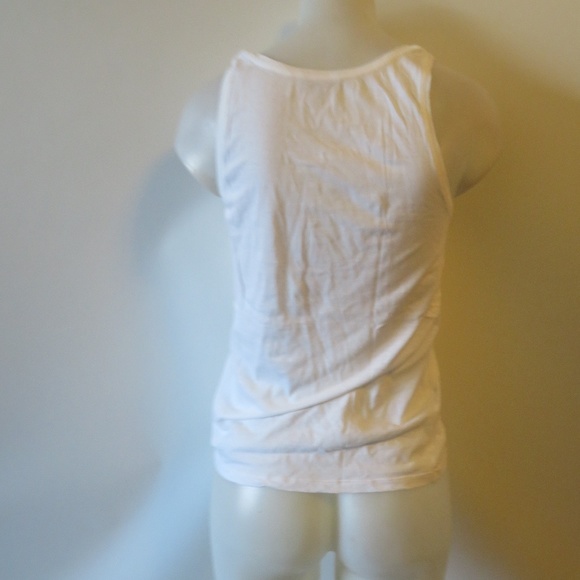 WOMENS PABLO WHITE/BLACK FEATHER PRINT TANK TOP S* - Picture 5 of 8